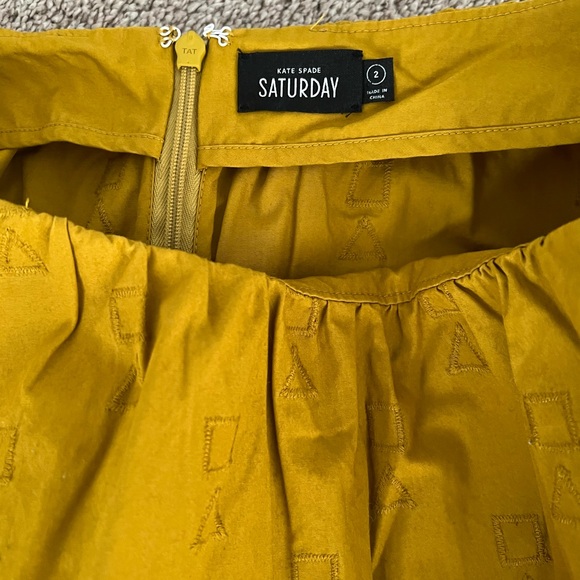 Kate Spade Saturday Mustard Yellow Circle Skirt - Picture 4 of 9